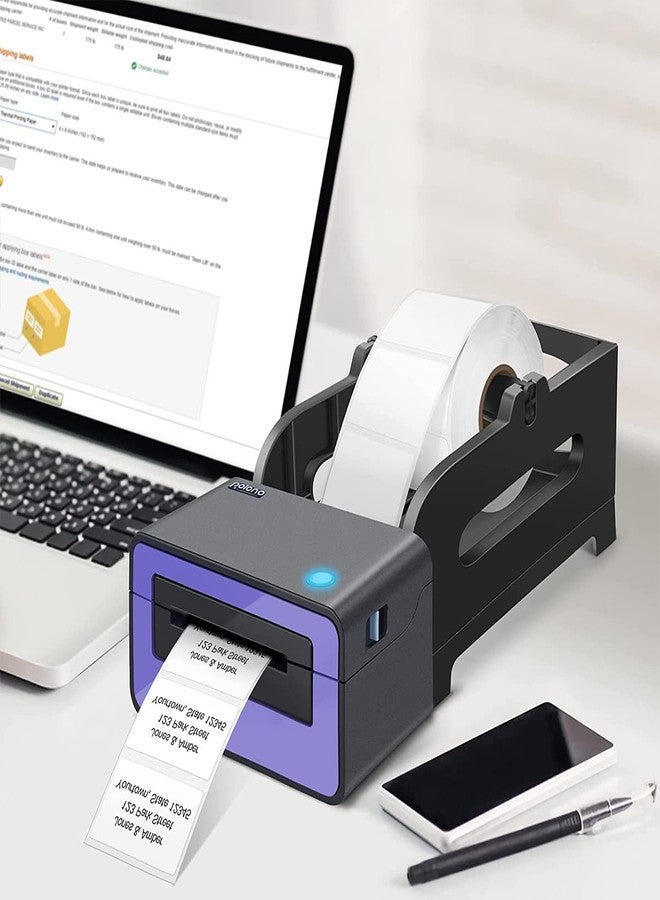 SECUREMENT ملصقات باركود حرارية مباشرة، 100 × 150 مم، لاصق دائم، 400 ملصق في لفة واحدة (100 مم × 150 مم) - Image 2