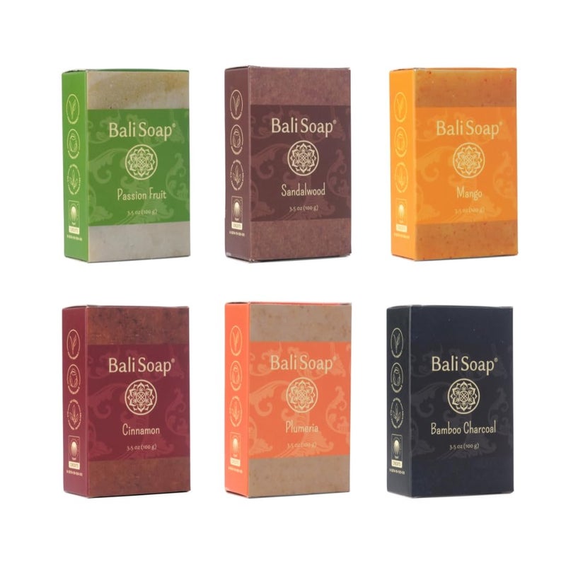 Bali Soap Tropical Paradise Collection â€“ 6-Pack Premium Handmade Soap Gift Set, Exotic Fruit & Floral Scents, Vegan Spa Experience for Women & Men - Image 4