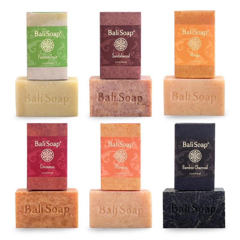 Bali Soap Tropical Paradise Collection â€“ 6-Pack Premium Handmade Soap Gift Set, Exotic Fruit & Floral Scents, Vegan Spa Experience for Women & Men - Image 2