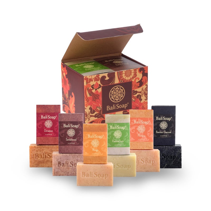 Bali Soap Tropical Paradise Collection â€“ 6-Pack Premium Handmade Soap Gift Set, Exotic Fruit & Floral Scents, Vegan Spa Experience for Women & Men - Image 1
