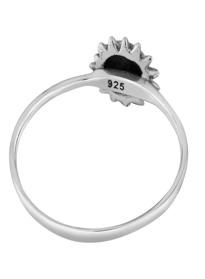 ايرافيدا خاتم إيرافيدا سيليستيال إمبريس من الفضة الإسترليني عيار 925 بتصميم الشمس والقمر (7) | خاتم فضي رائع بتصميم الشمس والقمر للنساء | خاتم بسيط بتصميم سماوي إلهي، هدية مثالية للذكرى السنوية - Image 3