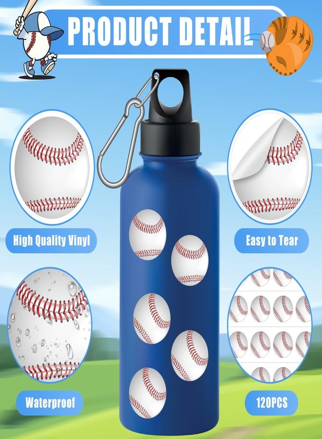 sodknow 120 Pcs Baseball Stickers Vinyl, Baseball Helmet Stickers for Water Bottle Kids Girls Boys, Sports Ball Decals Waterproof for Baseball Sports Party Favor Supply Reward Pride Planner Calendar DIY Craft - Image 3