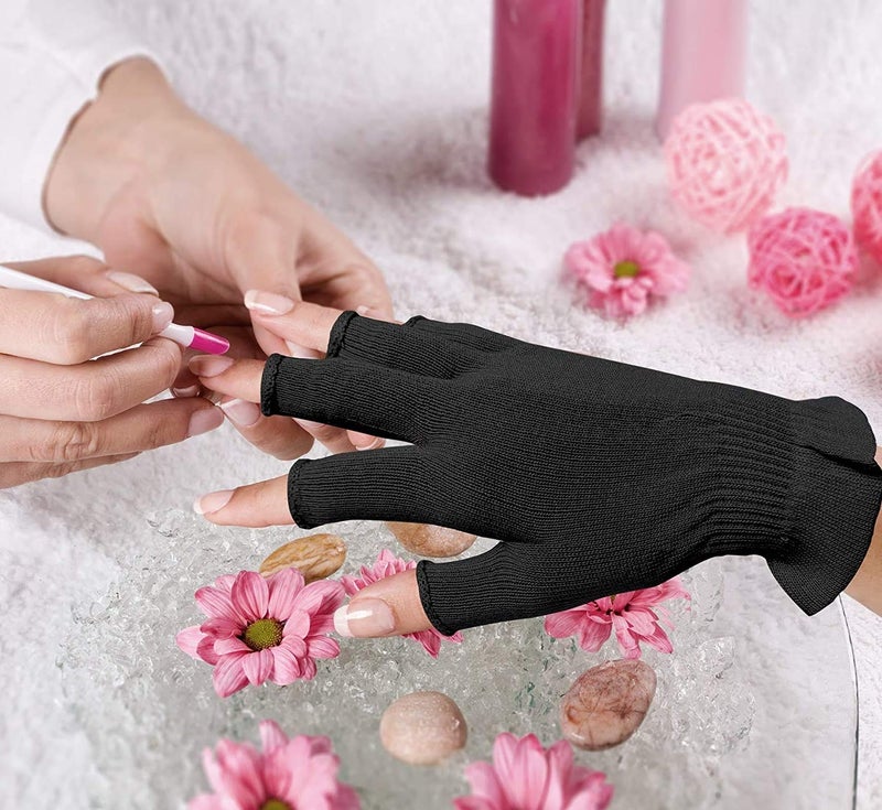 MIG4U 3 Pairs Fingerless Moisturizing Gloves, Half Finger Touchscreen Beauty Glove for Eczema, SPA, Dry Hands, Skin Treatment, Summer Sun UV Protection (S/M, Black-3pairs) - Image 4