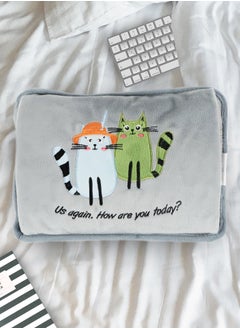 Biggdesign Greeting Cat Electric Hot Water Bottle with Soft Cover Rechargable Hot Water Bag for Pain Relief  - Image 5