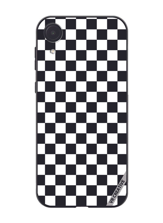 VR CREATIVE Protective Case Cover For Samsung Galaxy A03 Core Black And White Box Design Multicolour - Image 1