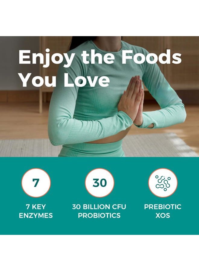 NewRhythm Digestive Enzymes 245 mg, with Probiotics and Prebiotics, Plant-Based 7 Key Enzymes, Digestion, Nutrient Absorption, Protease, Amylase and Lipase 60 Ve - Image 4