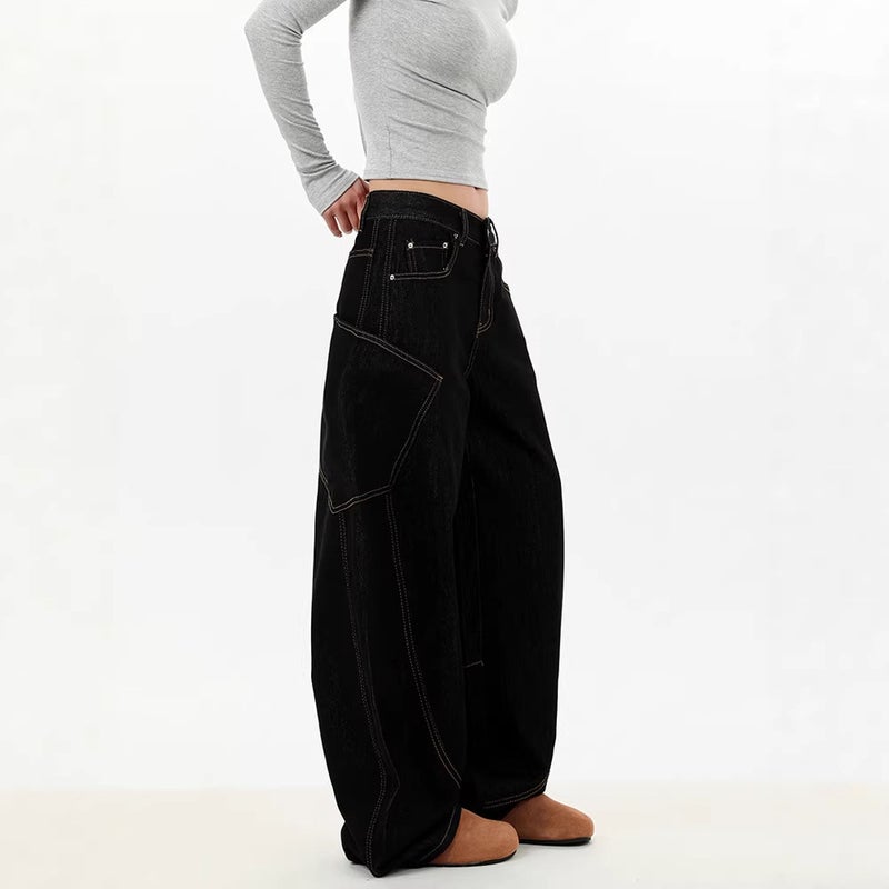 Unisex Classic Denim Jeans Loose Fit Daily Outdoor Wear - Image 4