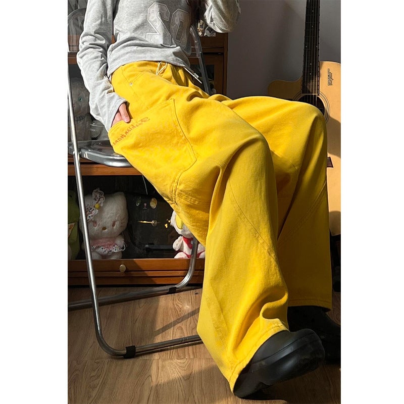 Unisex Classic Denim Jeans Loose Fit Daily Outdoor Wear - Image 1