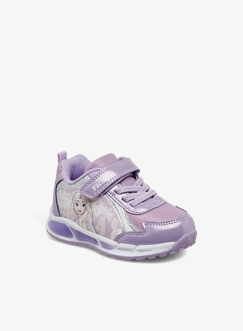ديزني Frozen Print Light-Up Sneakers With Hook And Loop Closure