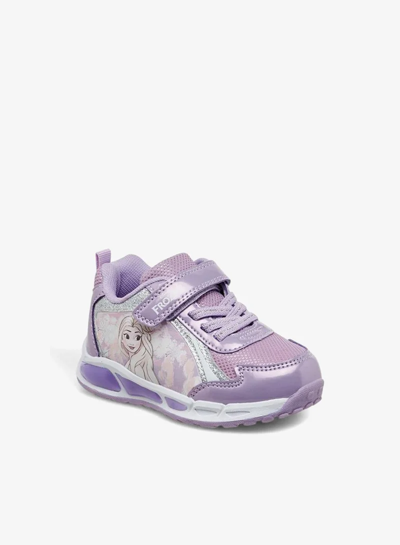 ديزني Frozen Print Light-Up School Sneakers With Hook And Loop Closure