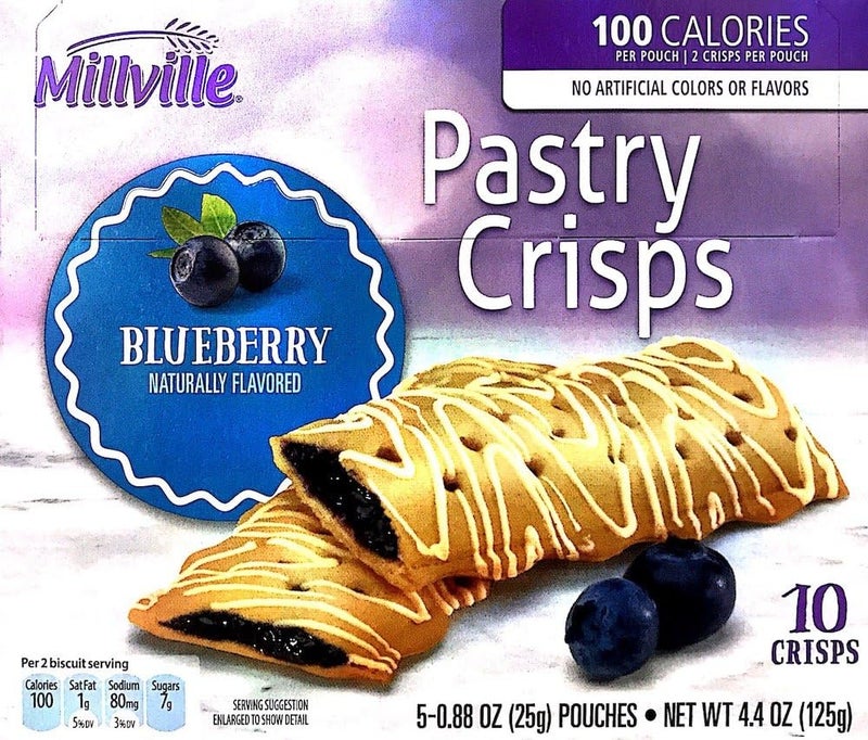 Millville Pastry Crisp Naturally Flavor (10 Bars) (Blueberry) - Image 1
