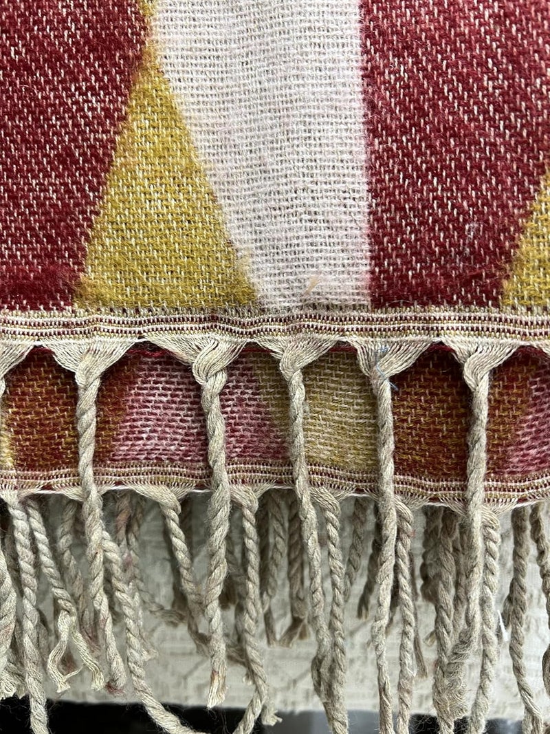 Lyve Lyve Super Soft Woven Throw Blanket with Special Fringes Geometric Aesthetic 50x60 in Ideal for Living Room Sofa Bed Chair Picnic and Gifts Pack of 1  - Image 4