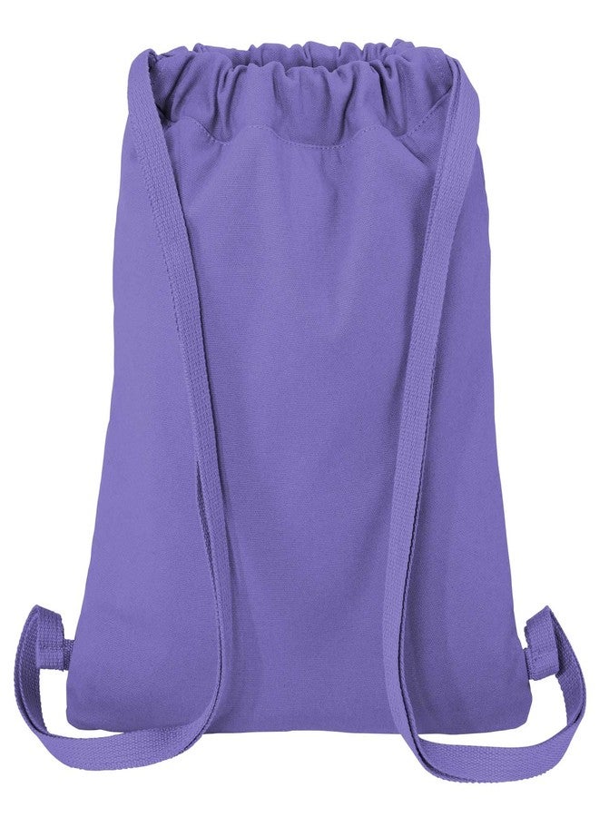 Broad Bay University of Northern Iowa Drawstring Backpack RICH CANVAS UNI Panthers Cinch Bag (Purple) - Image 2