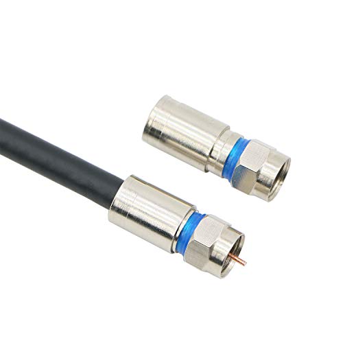 PASOW Compression RG6 F Connector Coax Coaxial Adapter Plug for Satellite & Cable TV (25 Pack) - Image 5
