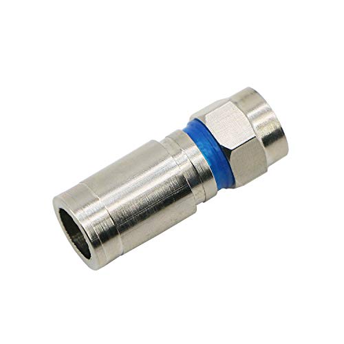 PASOW Compression RG6 F Connector Coax Coaxial Adapter Plug for Satellite & Cable TV (25 Pack) - Image 2