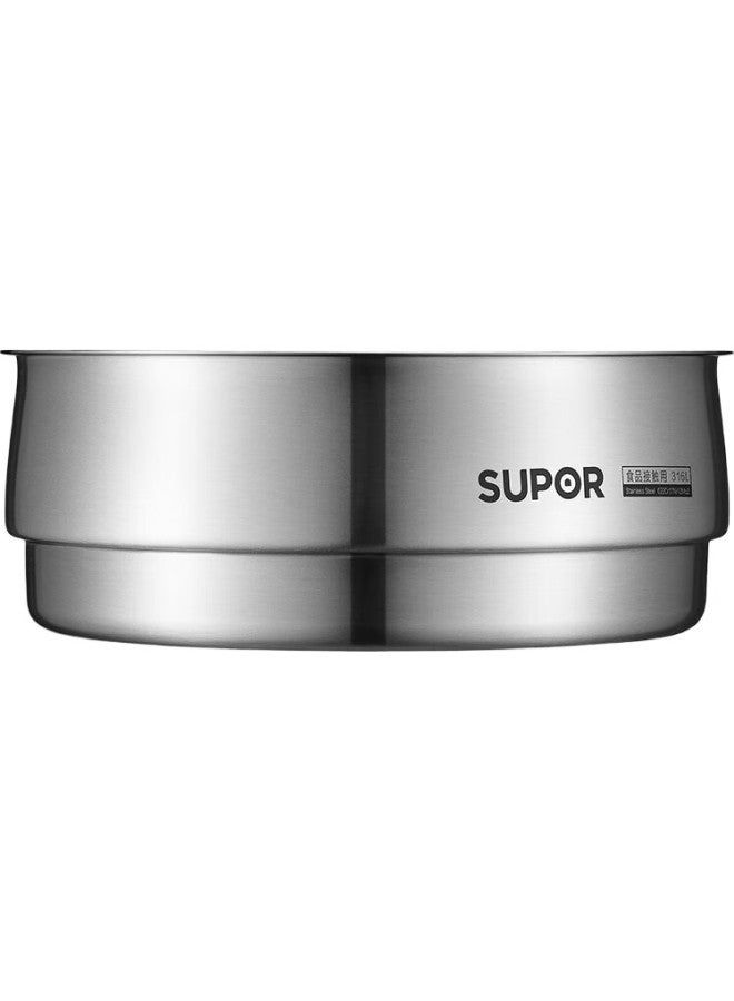 SUPOR وعاء حليب سوبر، بخار ستانلس ستيل 316L، صينية بخار 16 سم، وعاء طعام للأطفال، بخار عالمي، Sz16F1 - Image 1