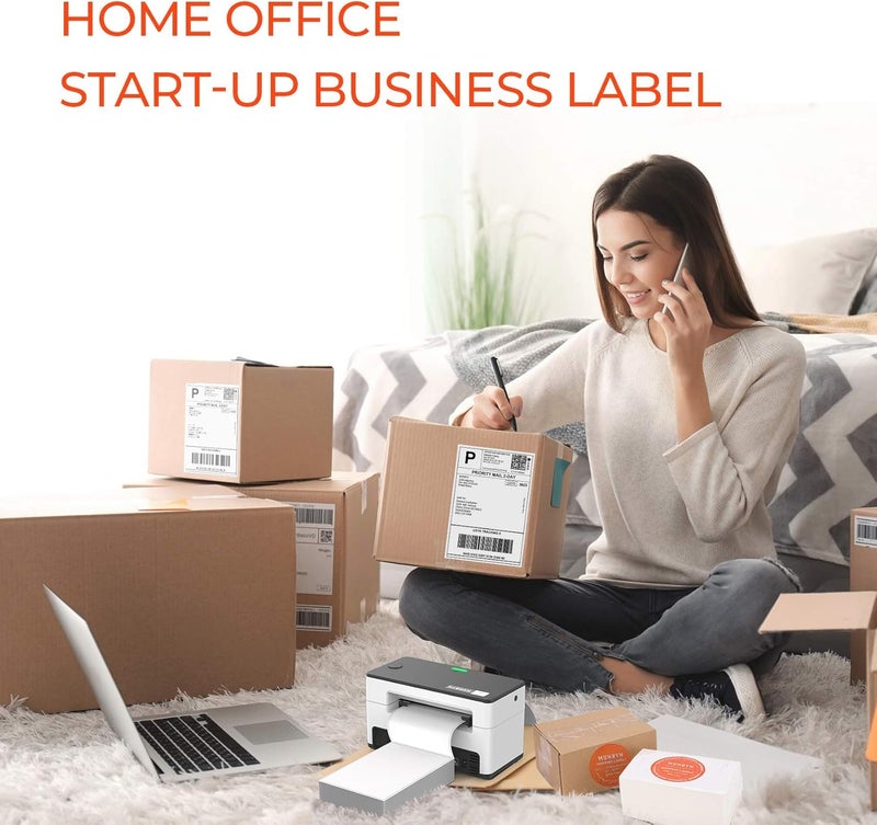 MUNBYN 4x6 Inch Direct Thermal Labels, 1000 Labels/2 Stacks(500 Pcs per Stack), Fanfold Shipping Label Paper for Thermal Printers, Permanent Adhesive Mailing Postage Labels for Shipping Packages - Image 5