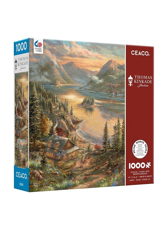 Ceaco - Thomas Kinkade - Lakeside Splendor - 1000 Piece Jigsaw Puzzle - Image 4