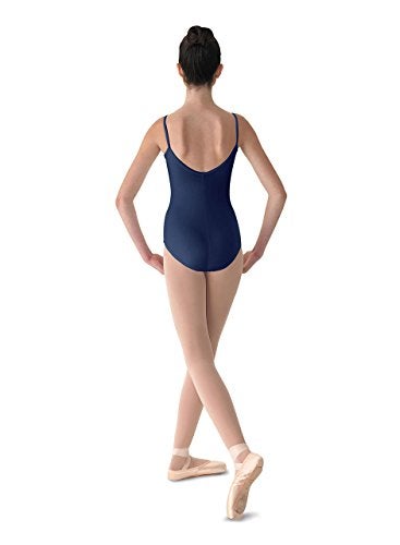 Mirella Women's Microlux Princess Seam V-Front Camisole Dance Leotard,Navy,Medium - Image 2