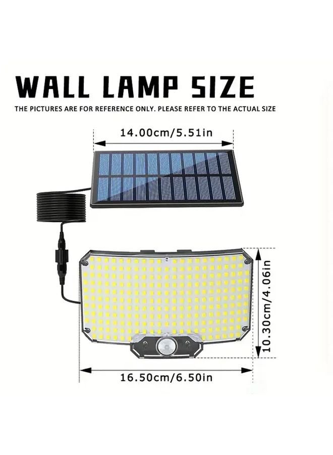 ضوء جدار بالطاقة الشمسية 234 LED 3 أوضاع تصميم منفصل سهل التركيب للخارج - Image 4