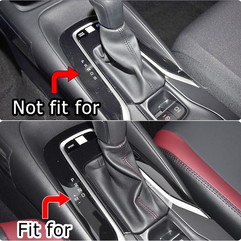 Bilisin Carbon Fiber Pattern Stainless Steel Gear Shift Knob Panel Cover for Toyota Corolla 2019-2023 - Image 3