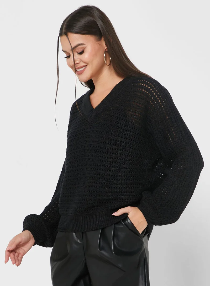 VERO MODA V-Neck Knitted Sweater