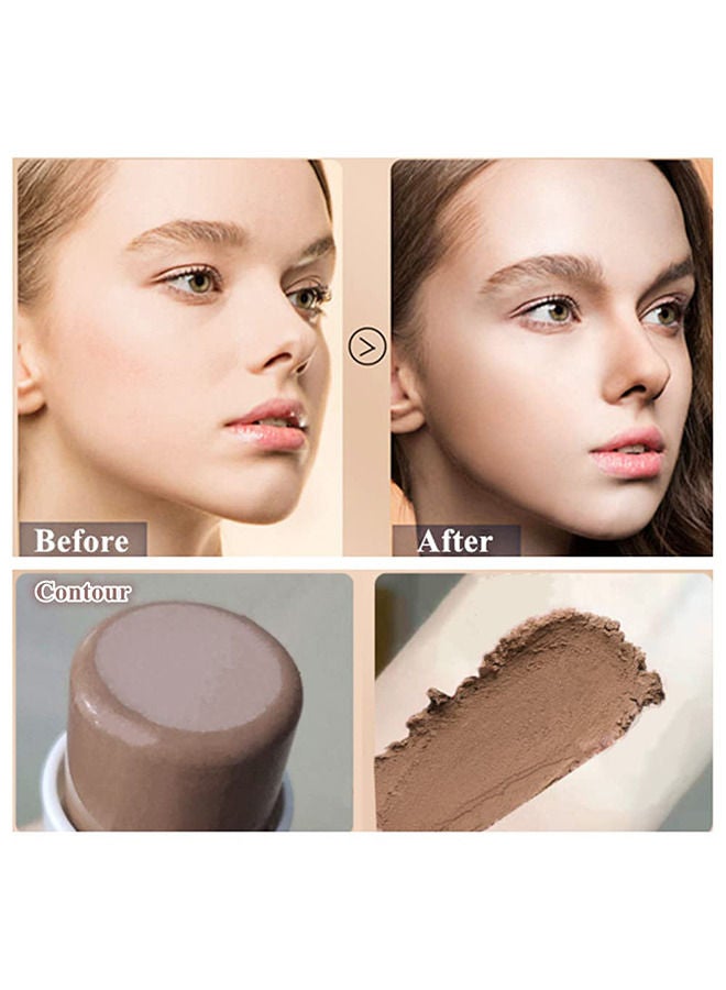 Hello Contour Stick Makeup, Bronzer and Matte Finish Makeup Stick for Women, Lightweight and Blendable Professional Makeup Contour(10#) - Image 4