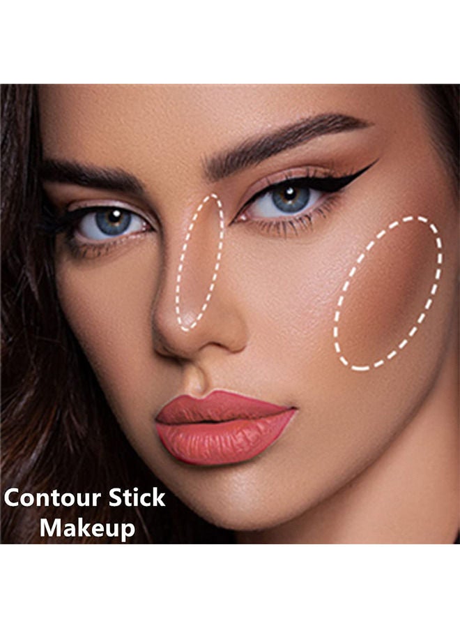 Hello Contour Stick Makeup, Bronzer and Matte Finish Makeup Stick for Women, Lightweight and Blendable Professional Makeup Contour(10#) - Image 3