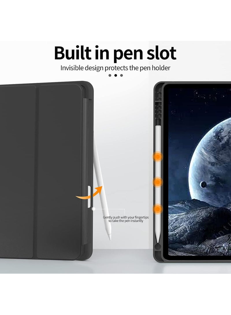 Case for iPad Air 11-Inch M2 (2024), iPad Air 5/4 (2022/2020 5th/4th Generation 10.9-Inch) with Pencil Holder, Slim Tablet Cover with Soft TPU Back, Auto Wake/Sleep - Image 3