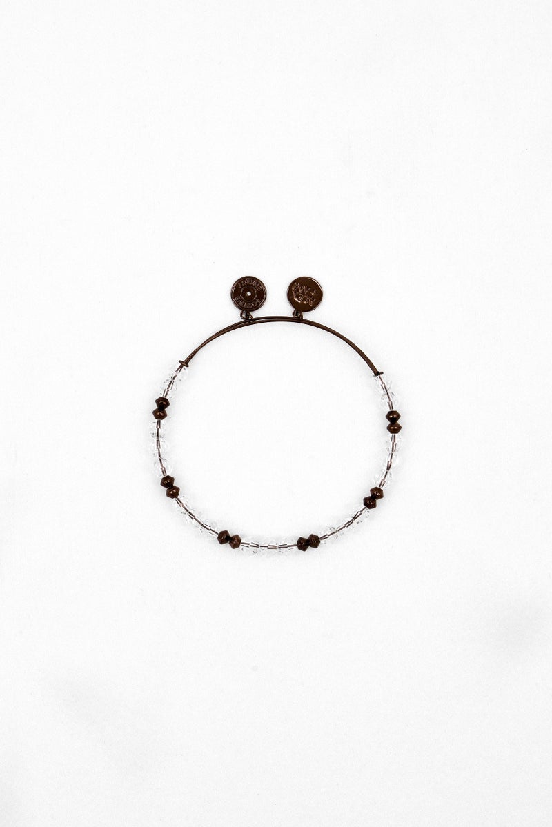 ALEX AND ANI Women Crystal Bicone Bracelet, Chocolate - Image 2