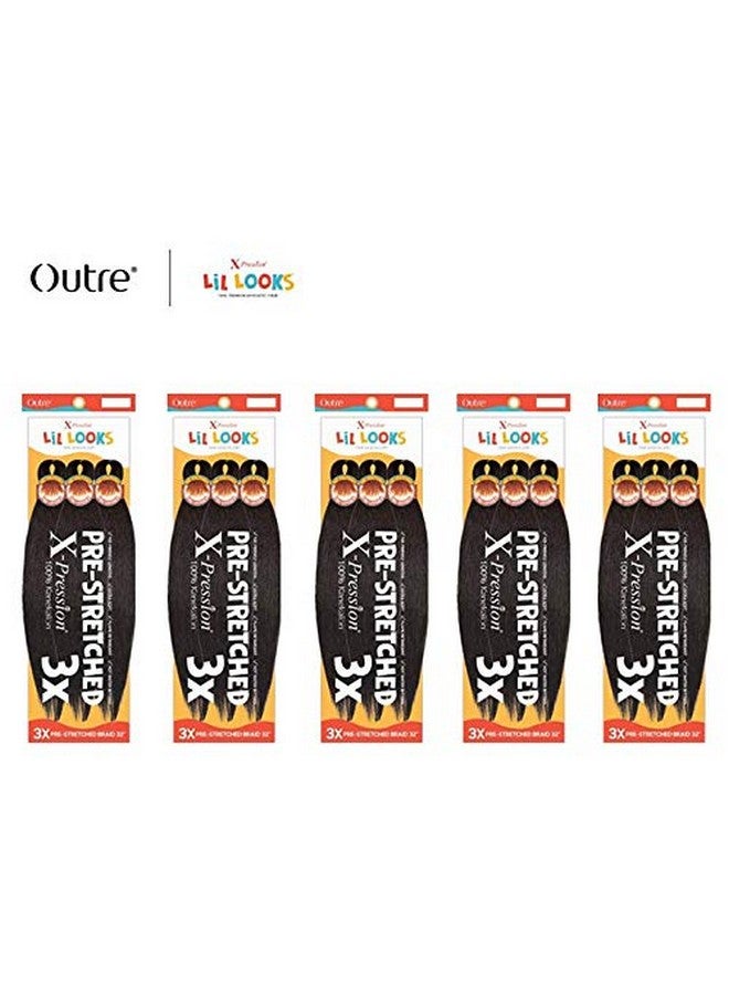 أوتري بريدز جديلة Outre Xpression Lil Looks 3X جديلة مهدئة مشدودة مسبقًا 32 (5 عبوات 4) - Image 4