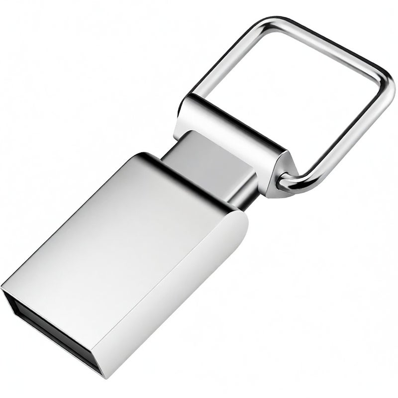 USB Flash Drive 16G/32G/64G/128G USB 2.0 High Speed Data Transmission - Waterproof Metal Mini Memory Stick for PC Car Audio Smart TV Digital Player - Image 1