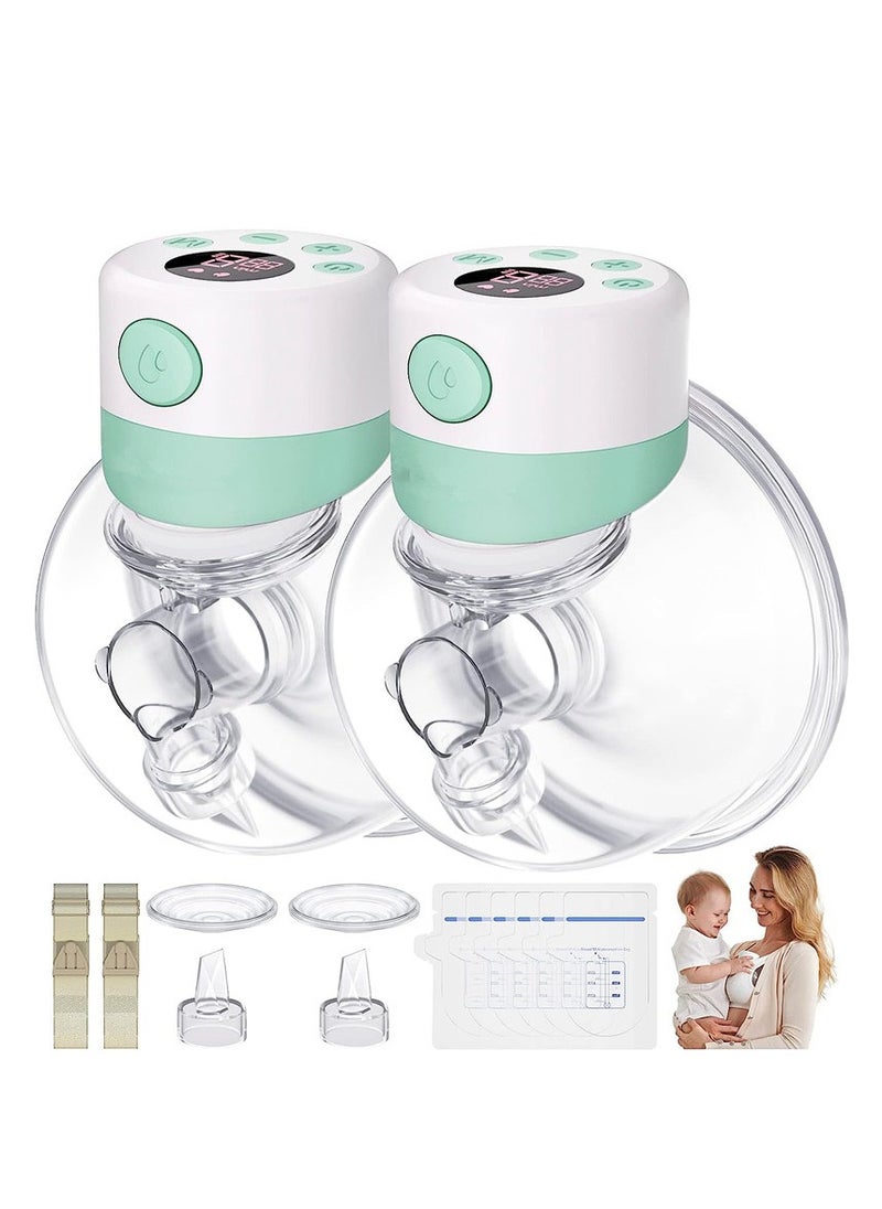 Gonice Breast Pump, Electric Hands-Free Breast Pumps with 2 Modes, 9 Levels, LCD Display, Memory Function Rechargeable  - Image 2