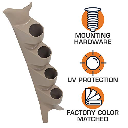 GlowShift Tan Quad Pillar Gauge Pod Compatible with Ford Super Duty F-250 F-350 Power Stroke 1999-2007 - Factory Color Matched - ABS Plastic - UV Protected - Mounts (4) 2-1/16" (52mm) Gauges - Image 3