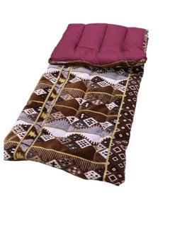 Cady One Soft-touch cotton sleeping blanket made of high-quality natural cotton materials for one person for camping and trekking, size 190*70*6 cm  - Image 3