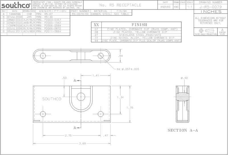 TCH Southco Heavy Duty Roto Lock Kit - Concealed Panel Fastening Draw Latch - R5-0074-07 & R5-0079-07 - Image 2