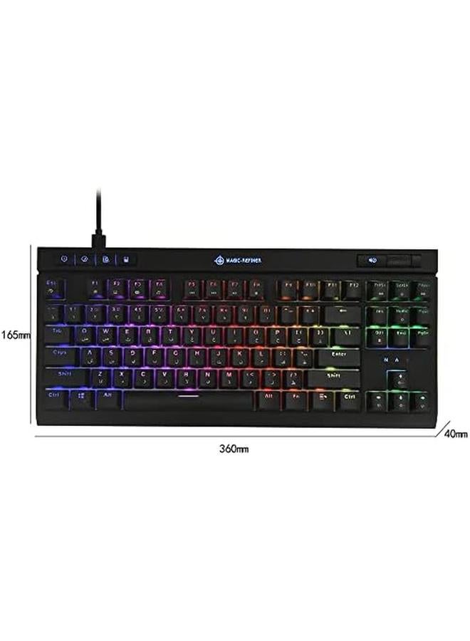 erorex Mk17 Wired Rgb Tenkeyless Mechanical Gaming Keyboard With Blue Switch Black - Image 3