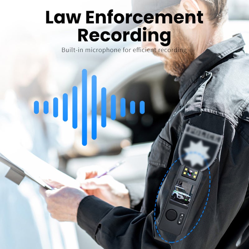 Body Camera: 1080P Video With 180° Rotatable Lens - WiFi Two-Way Audio Body Cam With 64GB TF Card, 1000mAh Battery, LED Fill Lights, Backside Clip for Law Enforcement, Delivery, Outdoor Activities - Image 5