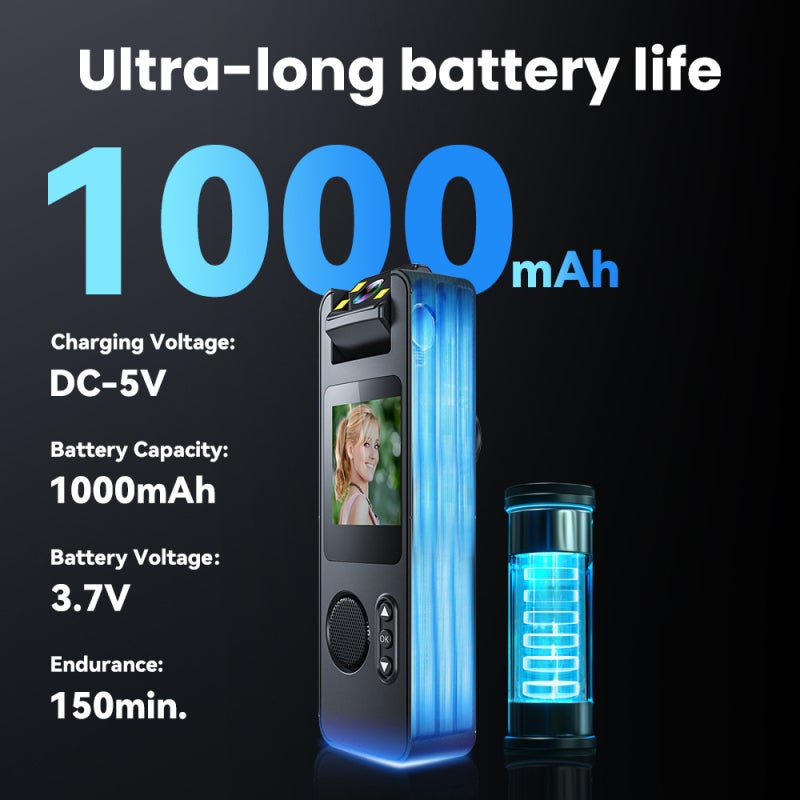 Body Camera: 1080P Video With 180° Rotatable Lens - WiFi Two-Way Audio Body Cam With 64GB TF Card, 1000mAh Battery, LED Fill Lights, Backside Clip for Law Enforcement, Delivery, Outdoor Activities - Image 2