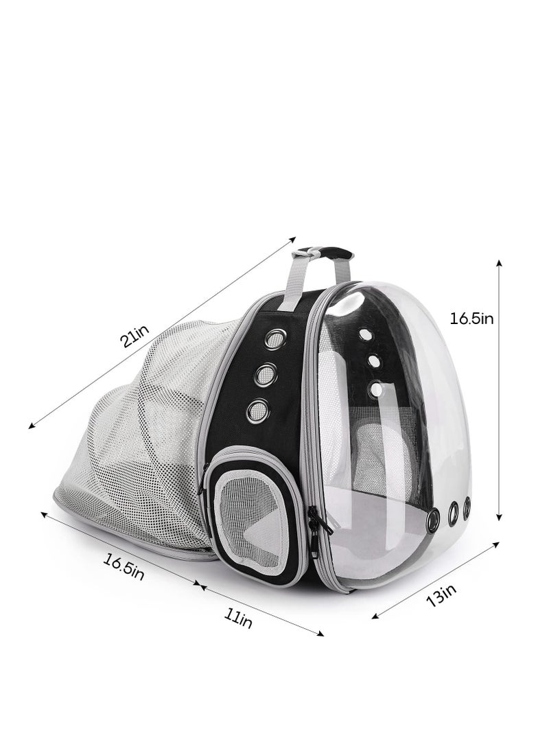 Cool Baby COOLBABY Astronaut Pet Cat Dog Kitten Puppy Carrier Backpack Travel Full View Breathable Bag Box Capsule Suitable for Puppies and Cats Transparent Waterproof Hiking Camping - Image 3
