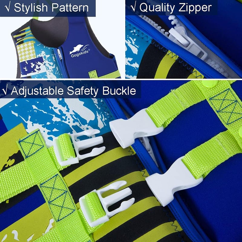 klarako Kids Swim Vest Baby Swimming Jacket Printed Float Swim Vest Buoyancy Swimwear with Adjustable Safety Strap, Suitable for 29 Year - Image 2