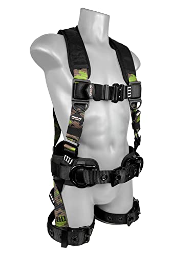 FRONTLINE FALL PROTECTION Frontline 110CTB-CF-S Combat™ Lite Camouflage Full Body Harness (Size:S) | Suspension Trauma Straps| Green Camouflage Style| OSHA & ANSI Compliant - Image 2