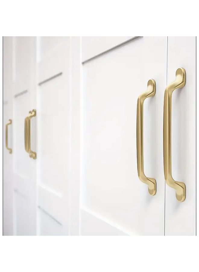 10pcs Sand Golden Aluminum Alloy Cabinet Handles Round Single Hole For Doors Wardrobes - Image 3