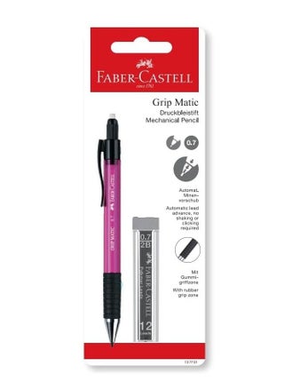 Faber-Castell Gripmatic Translucent Mechanical Pencil 0.7mm, Assorted Colour (Purple-Blue-Green) - pzsku/Z989D78C6C0B5CF5308A7Z/45/_/1694072579/e7cc3a27-42ae-4f75-9ef5-d0cc4d9b1e23