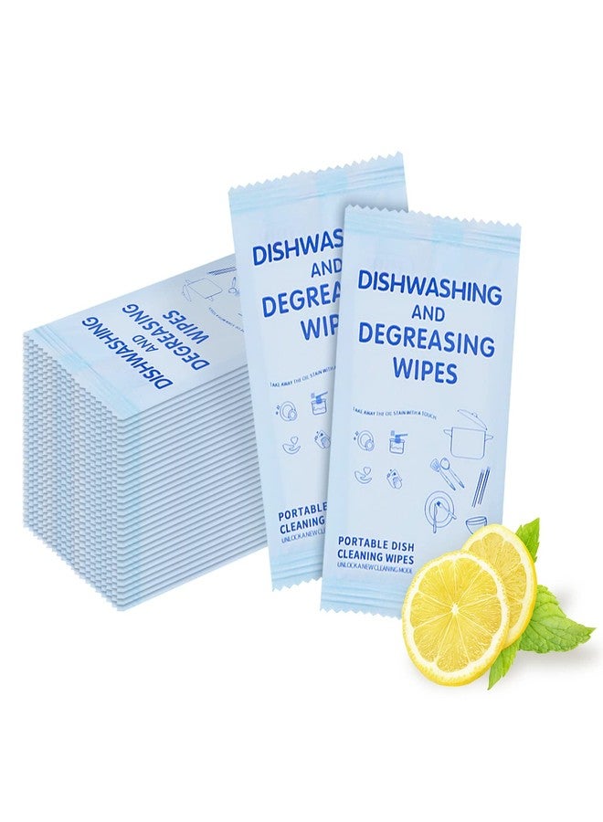 Hipruict Portable Cleaning Wipes, 200 Count Dish Soap Disposable Wipes, Individually Wrapped Dish Wipe for Travel and Camping Quick Cleaningups - Image 1