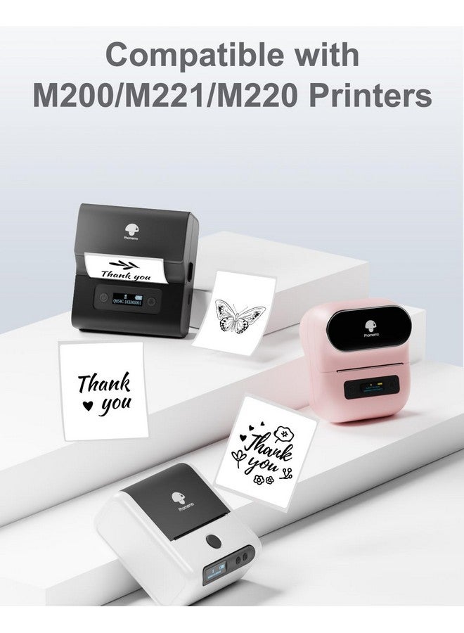 Phomemo Thermal Transparent Label Paper 60X40Mm Compatible For Phomemo M220 Label Maker Black On Clear 180 Labels/Roll - Image 3