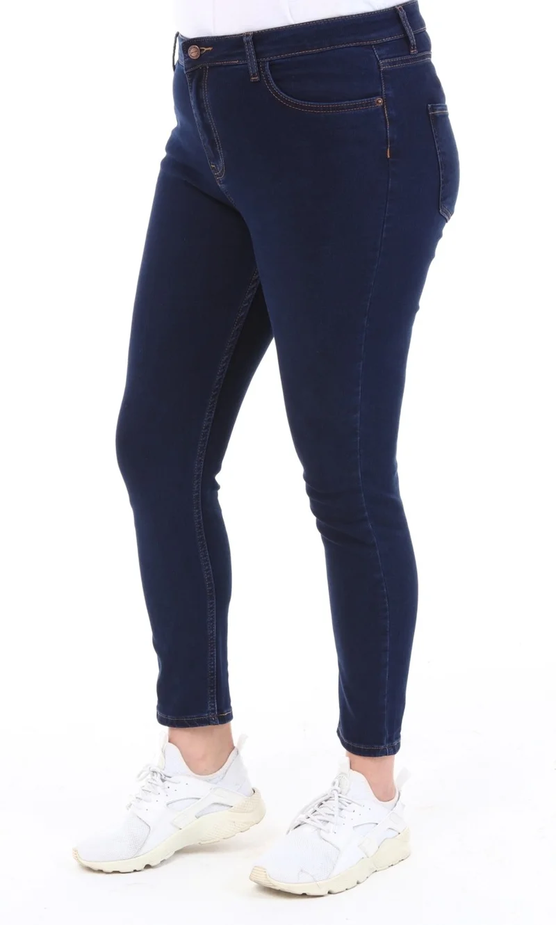 سيدي دينيم Women's Parlament Blue High Waist Jeans Skinny Fit Jeans Plus Size - C597