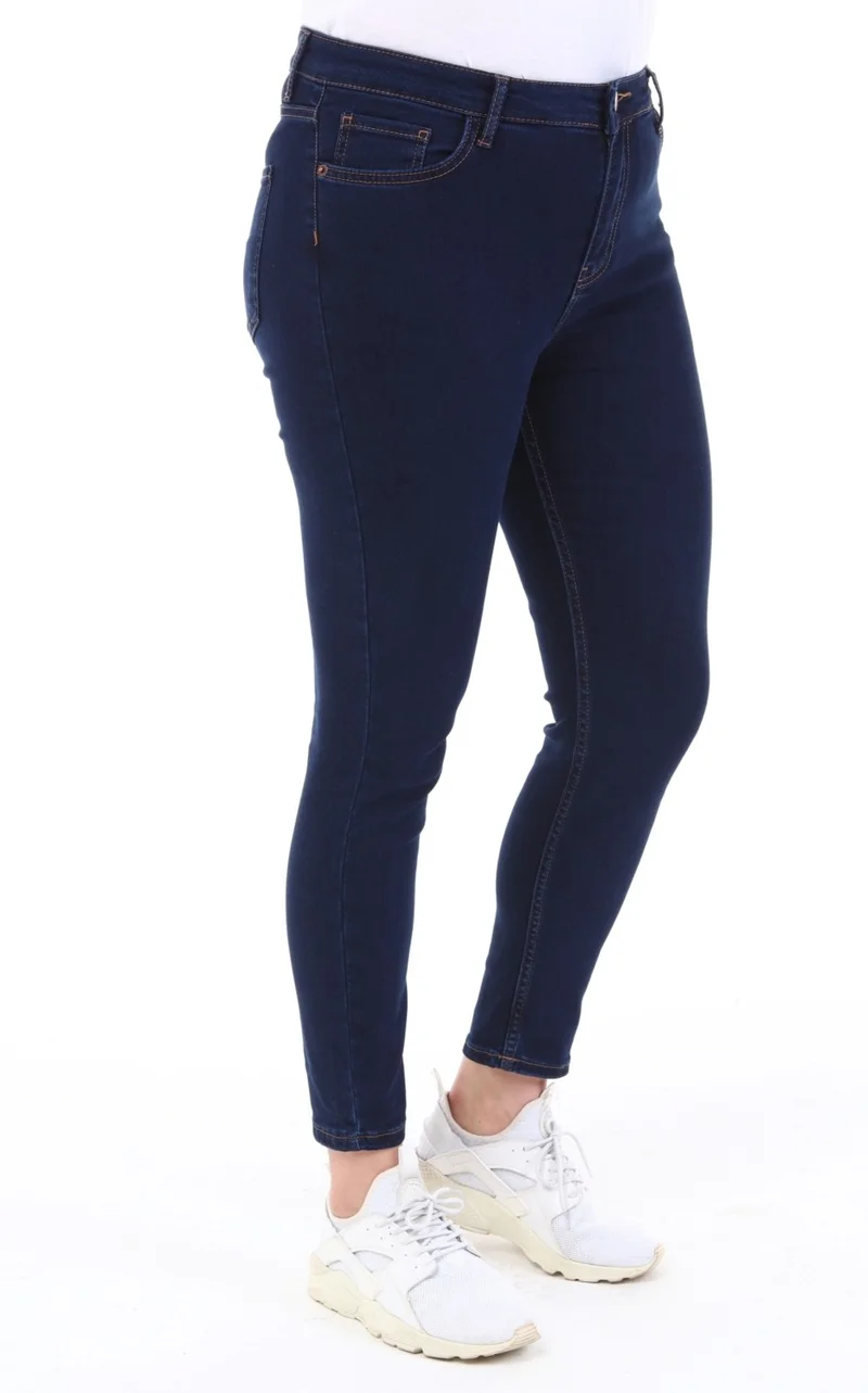 سيدي دينيم Women's Parlament Blue High Waist Jeans Skinny Fit Jeans Plus Size - C597