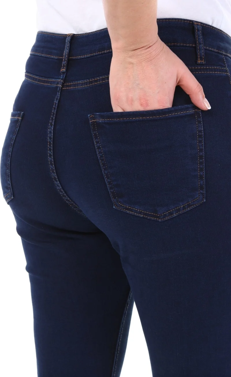سيدي دينيم Women's Parlament Blue High Waist Jeans Skinny Fit Jeans Plus Size - C597
