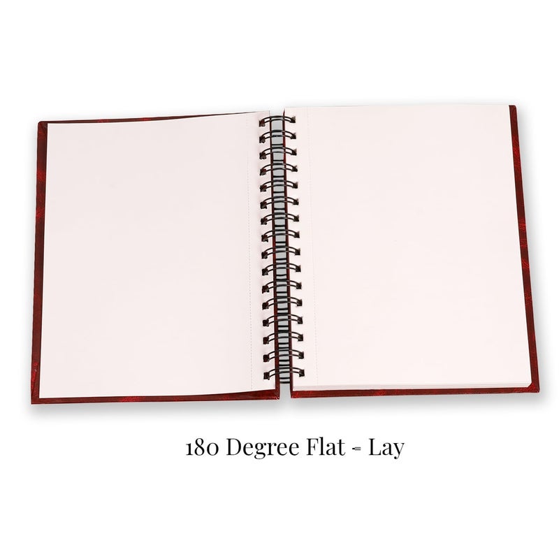 COI Red Twin Wire Hardbound Sketchbook Diary | 160 GSM Premium Natural Shade Paper | 360° Rotating Notebook | 8.5 x 6.5 Inch | 120 Pages | Ideal for Watercolor, Sketching & Shading - Image 5